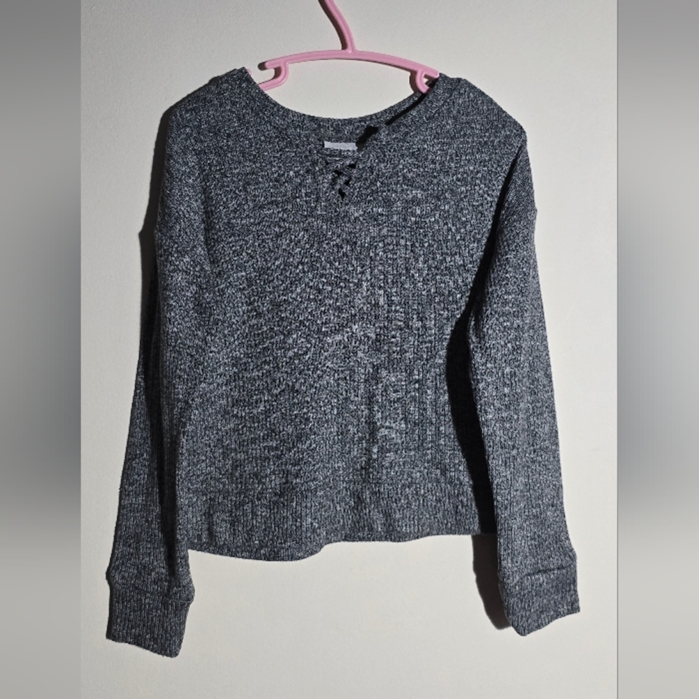 Place Charcoal Knit Top